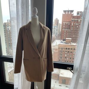 Camel Colored Blazer Style Coat